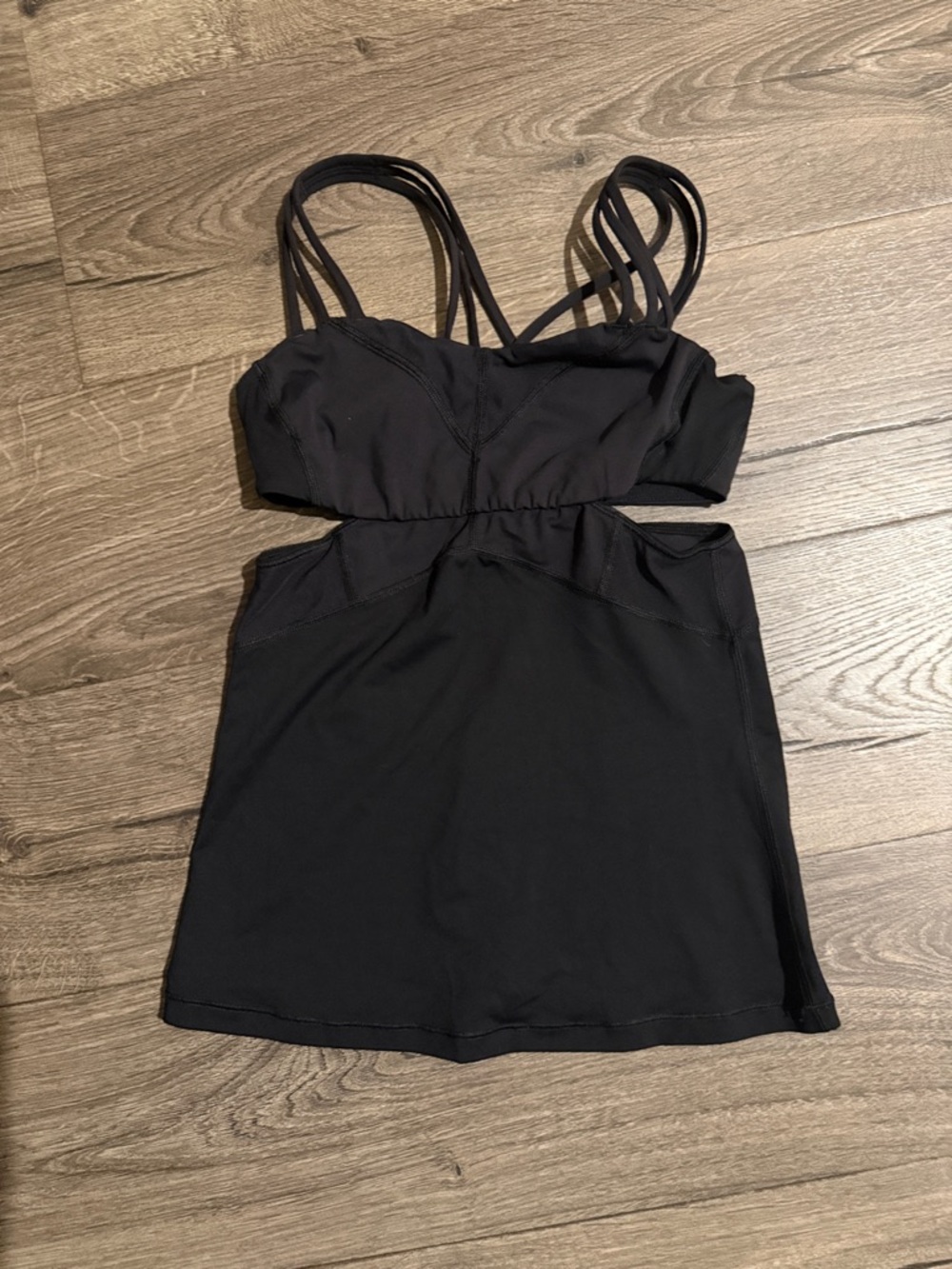 Black Strappy Cutout Mini Dress